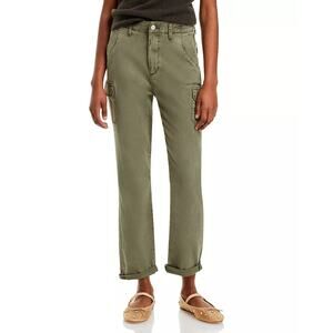 Paige Women Green Lyocell Twill Drew Relaxed Straight Fit Cargo Pants Size 34